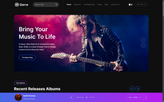 Website para música e eventos