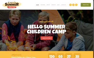 Website para campos de férias