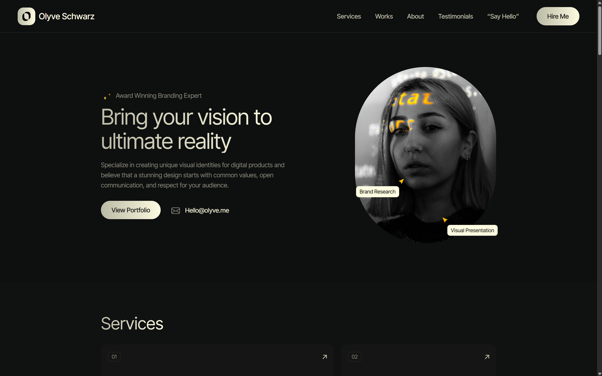 Website para portefólio pessoal